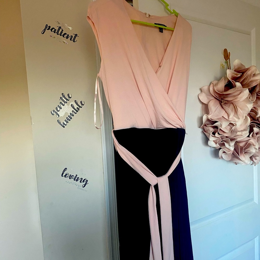 Light pink and black jumper pants.